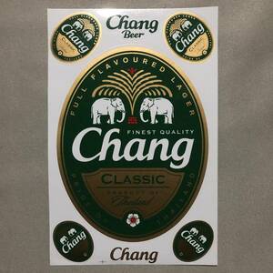 新品・即決・タイのチャンビール・Chang・のステッカーシート