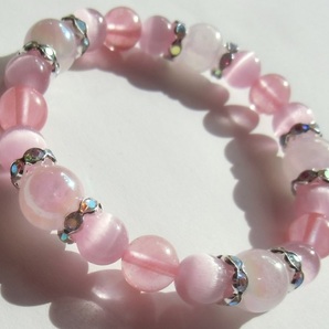 復縁 婚活 恋愛 片思い ローズクォーツオーラ チェリークォーツ 天然石 パワーストーン ブレスレット