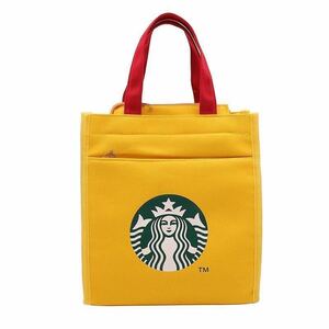 スターバックス トートバッグ　ハンドバッグ　スタバ　海外限定　黄色