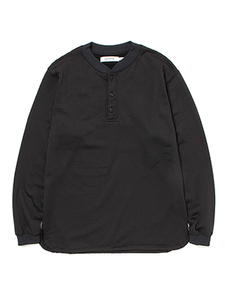 nonnativeノンネイティブ40th collectionDWELLER HENLEY NECK L/S TEE POLY FLEECE POLARTECヘンリーネックワッフルカットソー首・袖リブ