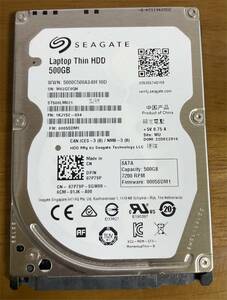 SEAGATE 2.5インチ HDD ［Laptop Thin HDD 500GB］SATA 500GB ST500LM021 動作品