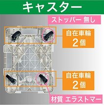 TRUSCO(トラスコ) 平台車 軽量 ルートバンメッシュタイプ 615×415荷重100kg 連結・スタッキング可能 4輪 オー_画像4