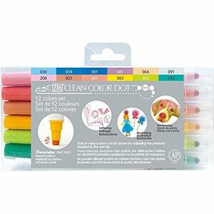 . bamboo water-based pen ZIG clean color dot 12 color TC-6100/12V