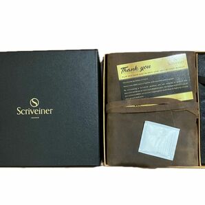 未使用 Scriveiner 最高級 レザージャーナルギフトセット - 黒漆 24金 高級ボールペン ハンドメイド 本革