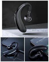 ワイヤレスイヤホン Bluetooth 5.0 イヤホン　 ブルートゥース イヤフォン イヤホンマイク 片耳　USB 充電 高音質　軽量 ブラック　音楽 _画像3