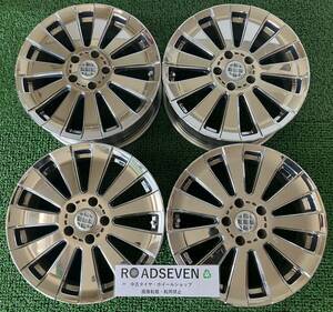 ★RAYS VERSUS ベルザス ALBORE Face1 17インチ 17×6.5J +50 PCD114.3 5H ハブ:約73mm 4本Set メッキ系 アルミホイール 中古 ★送料無料