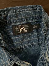 【傑作】極美品 RRL ALASKA WABASH SHIRTSダブルアールエル ジョニーデップ着用 インディゴ ウォバッシュ ワバッシュ ストライプ シャツ L_画像4