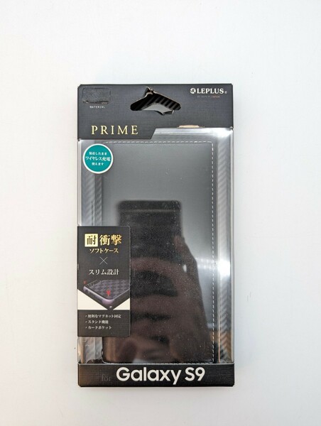 未使用品 Galaxy S9 SC-02K/SCV38 薄型PUレザーフラップケース PRIME ブラック LP-GS9LPBK 手帳型 カバー 薄型