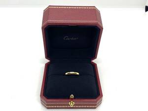 9916★ 53号 Cartier カルティエ クラシックウェディングリング 指輪 YG イエローゴールド 約4.53ｇK18 750 ゴールド 美品 箱 保証書あり