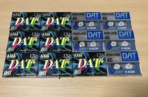 未開封DATテープ 12本まとめ売り　AXIA DAT B120 7本/ maxell R-46DM 5本