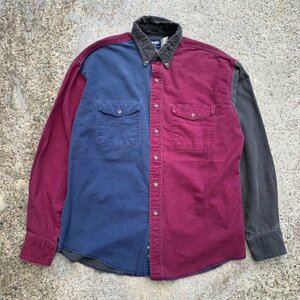 【L/XL】Wrangler シャモアクロスシャツ クレイジーパターン■ビンテージ オールド レトロ アメリカ古着 ラングラー ネルシャツ 90s