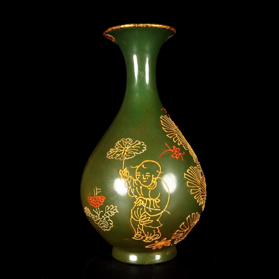 *Objets inhabituels appartenant autrefois* Dynastie Qing, Purement fabriqué à la main, Vase design peint à la main, Vase en porcelaine, Super savoir-faire, Art antique chinois XF0117, poterie, Chine, péninsule coréenne, Qing