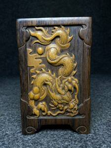  *珍品旧蔵*清代 竹彫 雕刻筆筒 極細工 中国古美術 時代物 古董品 古賞物 XF0125