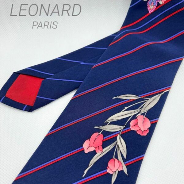 LEONARD PARIS レオナール シルク ネクタイ