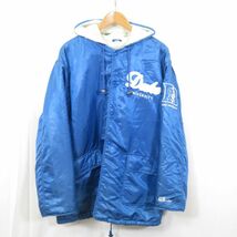 90s NCAA DUKE UNIVERSITY BLUEDEVIL デューク大学 カレッジ ベンチコート sizeLL/0104_画像1