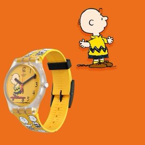 Swatch Peanuts チャーリーブラウン 腕時計 箱入り 