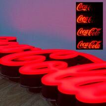コカ・コーラ LEDライト ガレージ 看板 ネオン レタリングサイン 電飾看板 レッド インテリア コーラ アンティーク 個性的 壁掛け_画像3
