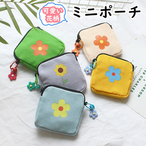 038 storage pouch pretty floral print Mini pouch tissue pouch small articles pouch pouch make-up pouch cosme cosmetics storage coin pouch lovely 