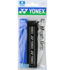 YONEX [ウェットスーパーメッシュグリップ] AC138-007 ブラック