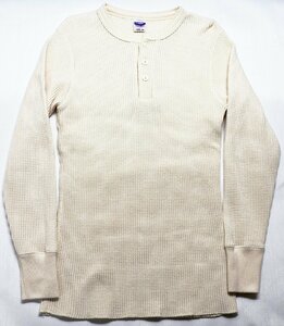 JELADO (ジェラード) Henley Neck Mega Thermal / ヘンリーネック メガサーマル AB04208 美品 バニラ size 36(S) / ロンT