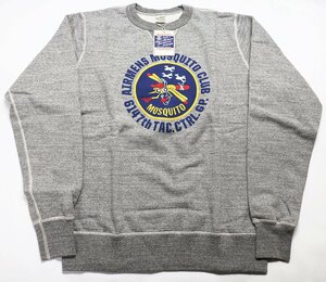 BuzzRickson's (バズリクソンズ) セットインクルースウェット “AIRMENS MOSQUITO CLUB” BR69290 未使用品 杢グレー size L