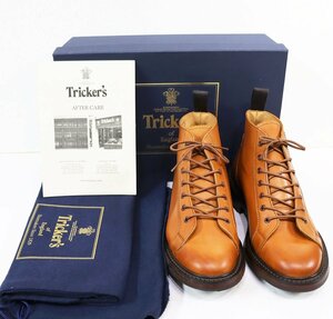 Tricker's (トリッカーズ) M6077 7HOLES MONKEY BOOTS / 7ホール モンキーブーツ 未使用品 1001 Burnished size 7.5 / レースアップ