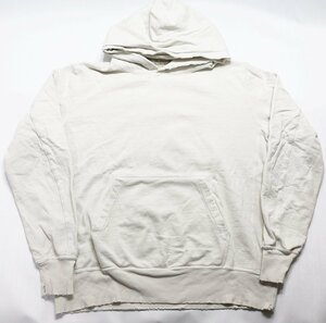 REMI RELIEF (レミレリーフ) PULLOVER HOODIE / ダメージ加工 プルオーバー スウェットパーカー オフホワイト size M