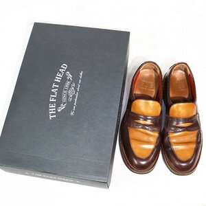 RJB (アールジェイビー) LOAFER SHOES / ローファーシューズ L123A 難有り ブラウン × ベージュ size 8 (26cm) / フラットヘッド