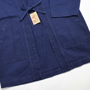 KOJIMA GENES (児島ジーンズ) SASHIKO DENIM HANTEN / 刺し子デニム半纏 LX-504 未使用品 鉄紺 size M / ハンテン / はんてんの画像5