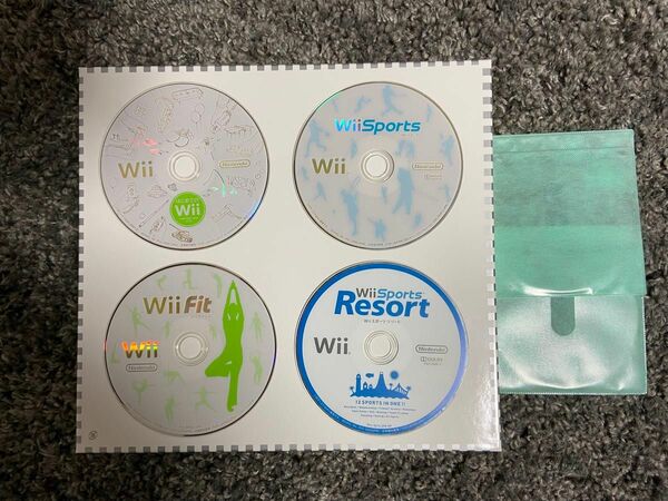 Wii　ソフト4枚セット　はじめてのWii　Wiiスポーツ Fit　リゾート