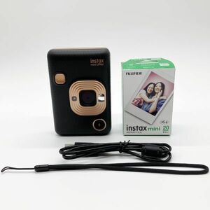 ■専用紙付きの極上品！FUJIFILM チェキ インスタントカメラ instax mini LiPlay エレガントブラック