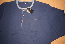 9930-LL059- 新品　DAKS　 ダックス　【LL】ヘンリーネック　長袖Tシャツ　日本製_画像2