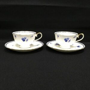 H118 NARUMI ナルミ カップ＆ソーサー 2P ペア セット BONE CHINA 金縁 洋食器 S1-987257