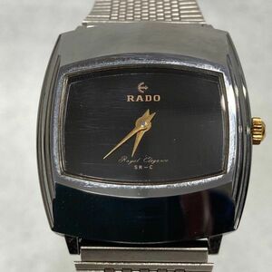 I206 ◎ RADO ラドー ロイヤル エレガンス SR-C K1530563 手巻き 黒文字盤 メンズ 腕時計 S1-994606