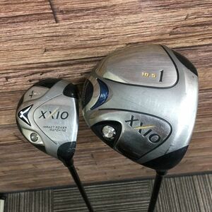 I101 XXIO ゼクシオ 2本セット IMPACT POWER MATCHING ドライバー 10.5° ウッド Ｗ4 16.5° カーボン MP600 R ヘッドカバー付き S2-995184