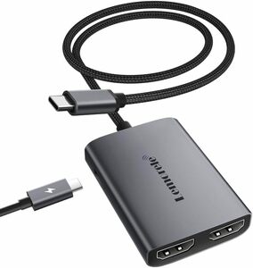 Lemorele Dual HD Adapter HD30 USB-C デュアル HDMI 拡張 Mac OS向けマルチストリームトランスポート PDポート