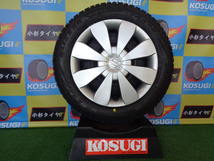 ワゴンR　純正スチールホイール　中古スタッドレスセット　14インチ　155/65R14　ブリヂストン　ブリザックVRX2　4本セット　神奈川県_画像1