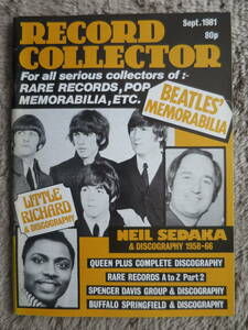 [Record Collector]1981 год 9 месяц,Beatles,Little Richard,Neil Sedaka,Queen,Spencer Davis Group,Buffalo Springfield