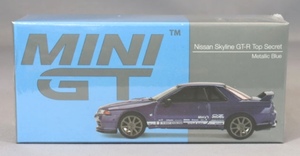 即決！ TRUESCALE MINI GT 1/64 ニッサン スカイライン GT-R VR32 トップシークレット メタリックブルー 右ハンドル 新品・未開封品