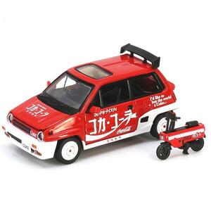 イノモデル 1/64 ホンダ シティ ターボII コカ・コーラ モトコンポ付き Inno Models Honda City Turbo II Coca-Cola ミニカー