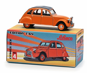  Schuco 1/64 paper box edition Citroen 2CV Schuco Paper Box Edition Citroen 2CV