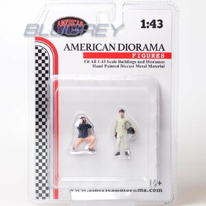 アメリカン ジオラマ 1/43 レースデイ セット 1 フィギア American Diorama Race Day Metal Figures Set