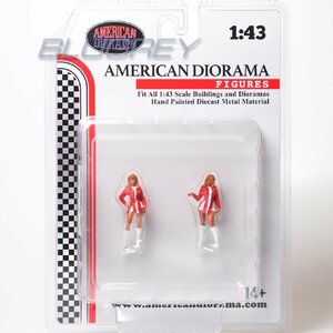 アメリカン ジオラマ 1/43 レースデイ セット 6 フィギア American Diorama Race Day Metal Figures Set