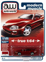 autoworld 1/64 トヨタ スープラ A80 1995 レッド Toyota Supra ミニカー_画像1