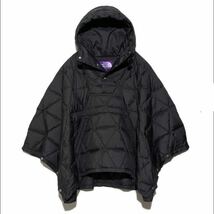 M 男女兼用 ノースフェイス パープルレーベル ND2365N ダウンポンチョ ブラック Field Down Poncho THE NORTH FACE PURPLE LABEL_画像1