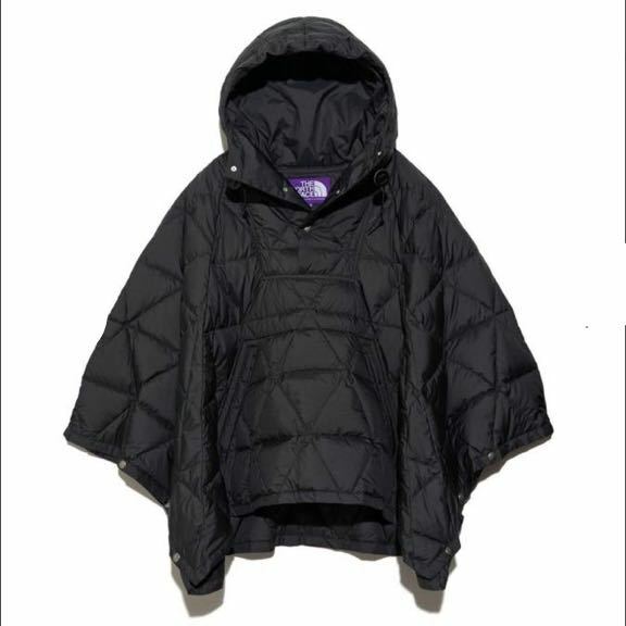 M 男女兼用 ノースフェイス パープルレーベル ND2365N ダウンポンチョ ブラック Field Down Poncho THE NORTH FACE PURPLE LABEL