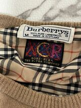 ★BURBERRY バーバリー　セーター ニット ニットセーター ラムウール100% ノバチェック　英国製　メンズ　Mサイズ_画像3