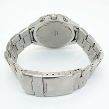 【1円/良品】セイコー SEIKO パイロットクロノグラフ ウォッチ 腕時計 7T92-0CF0 クォ－ツ SS ブルー 青文字盤 デイト 動作品_画像3