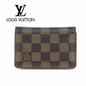 【1円】ルイヴィトン LOUIS VUITTON ダミエ オーガナイザー ドゥ ポッシュ カードケース N61721 ダミエキャンバス エベヌ 名刺入れ 35473