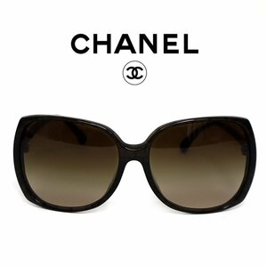 【1円/美品】シャネル CHANEL ココマーク サングラス バタフライ マーブル ブラウン グラデーション 5216A c.1305/3B レディース メガネ